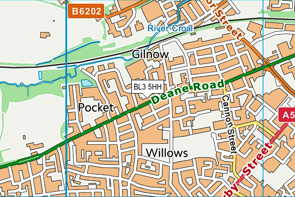 BL3 5HH map - OS VectorMap District (Ordnance Survey)