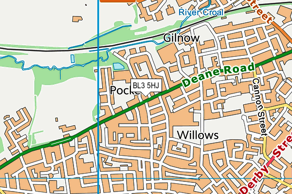 BL3 5HJ map - OS VectorMap District (Ordnance Survey)