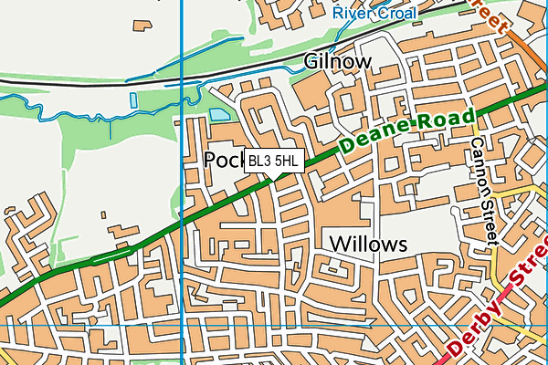 BL3 5HL map - OS VectorMap District (Ordnance Survey)