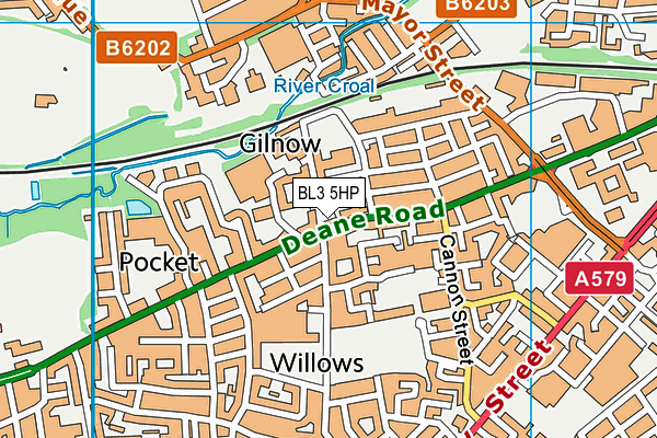 BL3 5HP map - OS VectorMap District (Ordnance Survey)