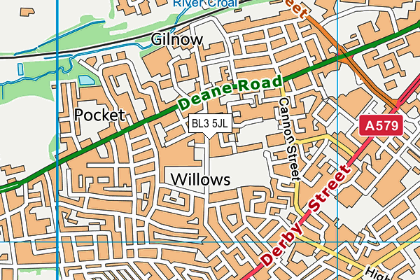 BL3 5JL map - OS VectorMap District (Ordnance Survey)