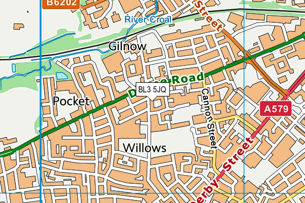 BL3 5JQ map - OS VectorMap District (Ordnance Survey)