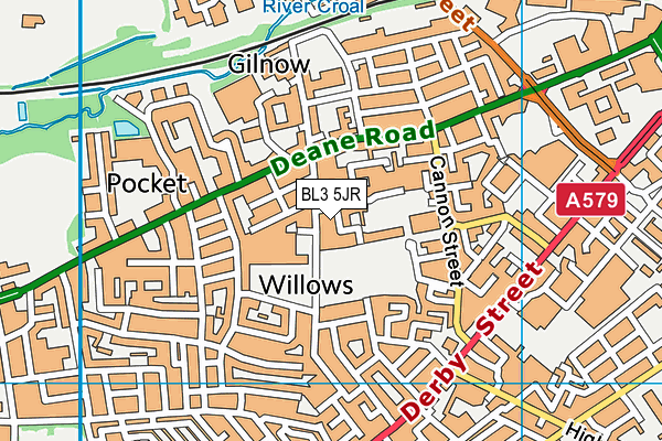 BL3 5JR map - OS VectorMap District (Ordnance Survey)