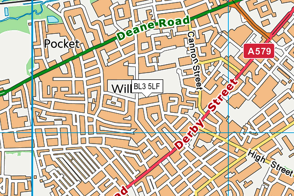 BL3 5LF map - OS VectorMap District (Ordnance Survey)