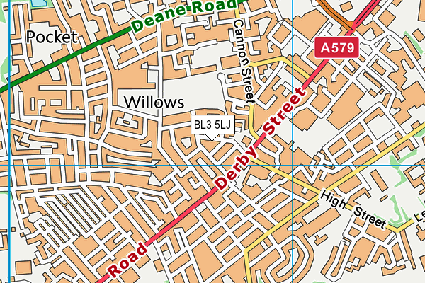 BL3 5LJ map - OS VectorMap District (Ordnance Survey)