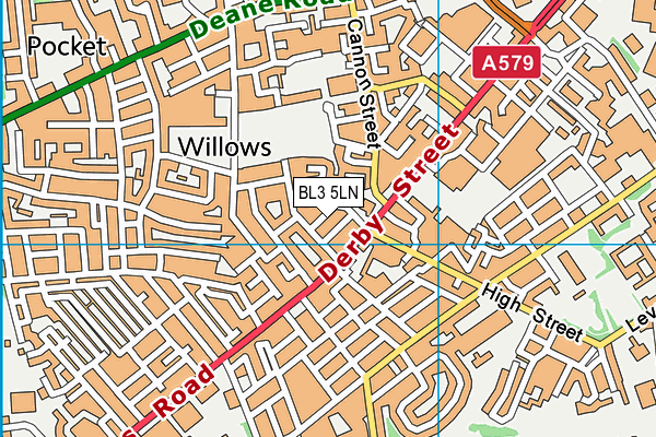 BL3 5LN map - OS VectorMap District (Ordnance Survey)