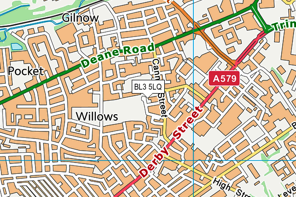 BL3 5LQ map - OS VectorMap District (Ordnance Survey)