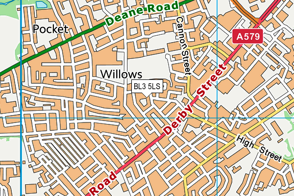 BL3 5LS map - OS VectorMap District (Ordnance Survey)