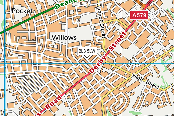 BL3 5LW map - OS VectorMap District (Ordnance Survey)