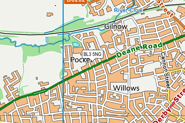 BL3 5NG map - OS VectorMap District (Ordnance Survey)