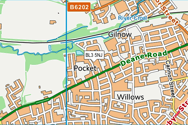 BL3 5NJ map - OS VectorMap District (Ordnance Survey)