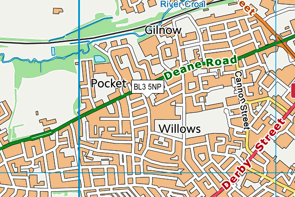 BL3 5NP map - OS VectorMap District (Ordnance Survey)