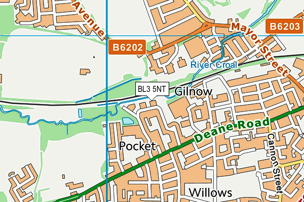 BL3 5NT map - OS VectorMap District (Ordnance Survey)