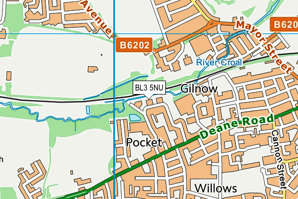 BL3 5NU map - OS VectorMap District (Ordnance Survey)