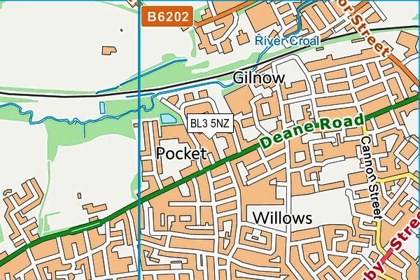 BL3 5NZ map - OS VectorMap District (Ordnance Survey)