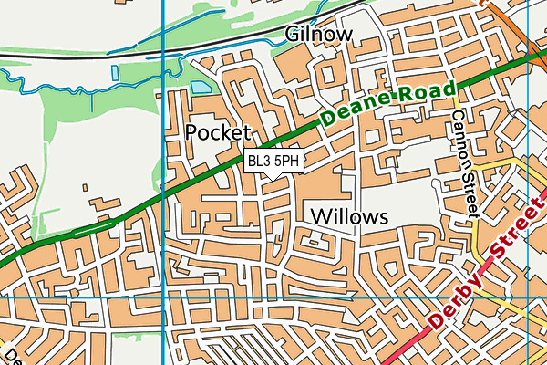 BL3 5PH map - OS VectorMap District (Ordnance Survey)