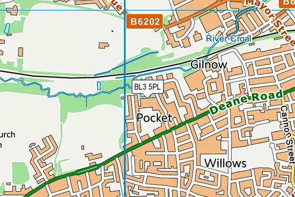 BL3 5PL map - OS VectorMap District (Ordnance Survey)
