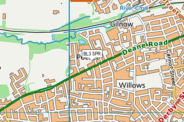 BL3 5PR map - OS VectorMap District (Ordnance Survey)