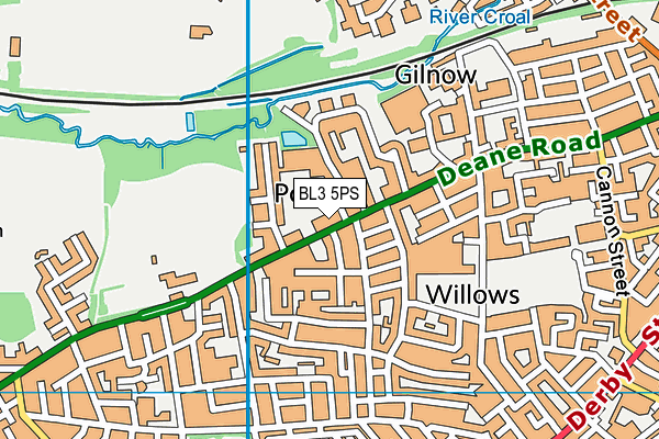 BL3 5PS map - OS VectorMap District (Ordnance Survey)