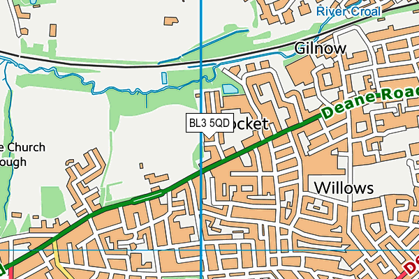 BL3 5QD map - OS VectorMap District (Ordnance Survey)
