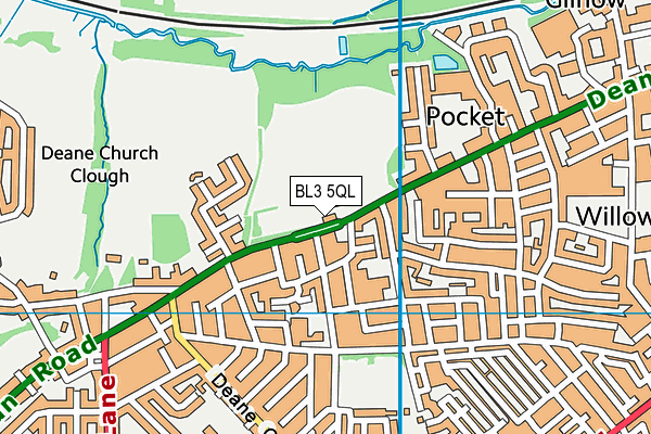 BL3 5QL map - OS VectorMap District (Ordnance Survey)