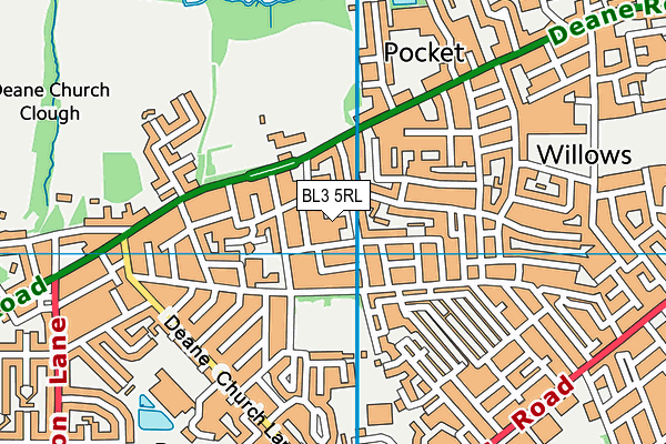 St Ethelbert's Roman Catholic Primary School, a Voluntary Academy map (BL3 5RL) - OS VectorMap District (Ordnance Survey)