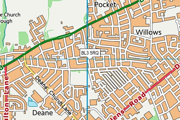BL3 5RQ map - OS VectorMap District (Ordnance Survey)