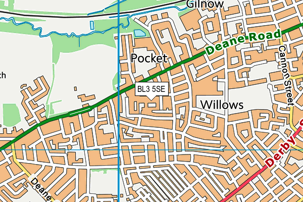 BL3 5SE map - OS VectorMap District (Ordnance Survey)