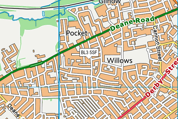 BL3 5SF map - OS VectorMap District (Ordnance Survey)