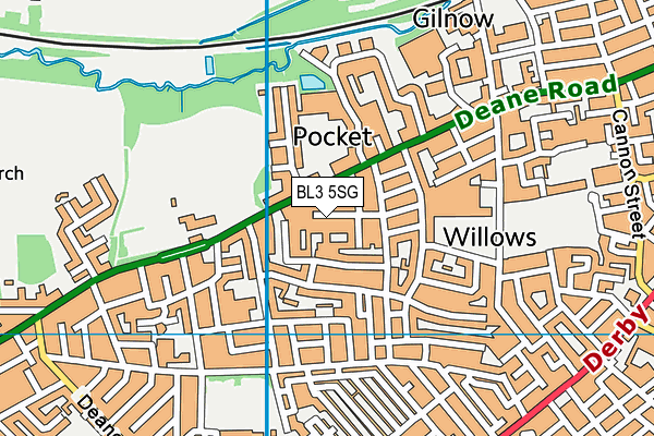 BL3 5SG map - OS VectorMap District (Ordnance Survey)