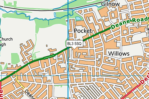 BL3 5SQ map - OS VectorMap District (Ordnance Survey)