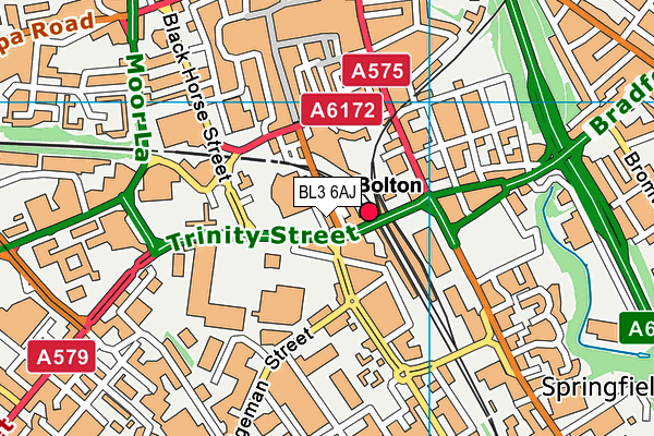 BL3 6AJ map - OS VectorMap District (Ordnance Survey)