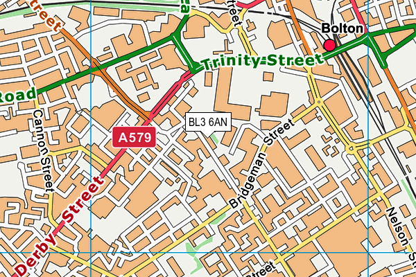 BL3 6AN map - OS VectorMap District (Ordnance Survey)