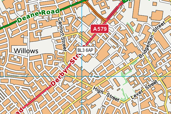 BL3 6AP map - OS VectorMap District (Ordnance Survey)