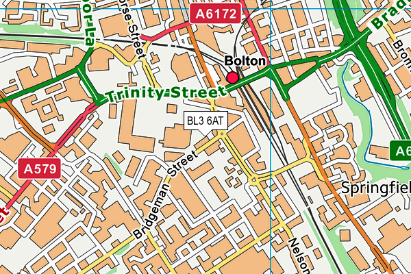 BL3 6AT map - OS VectorMap District (Ordnance Survey)