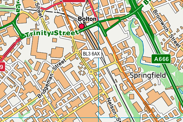 BL3 6AX map - OS VectorMap District (Ordnance Survey)