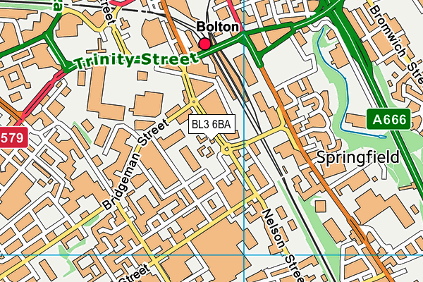BL3 6BA map - OS VectorMap District (Ordnance Survey)