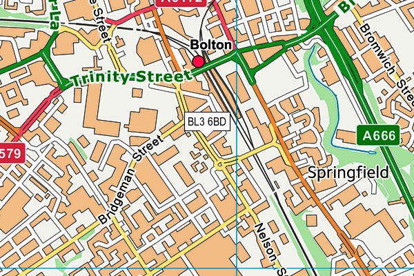BL3 6BD map - OS VectorMap District (Ordnance Survey)
