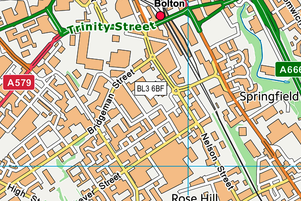 BL3 6BF map - OS VectorMap District (Ordnance Survey)