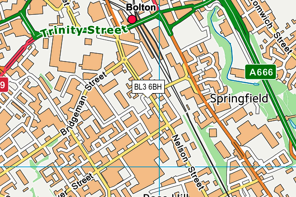 BL3 6BH map - OS VectorMap District (Ordnance Survey)