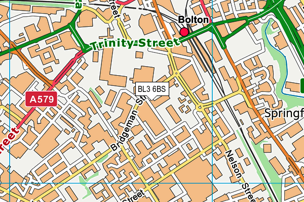 BL3 6BS map - OS VectorMap District (Ordnance Survey)