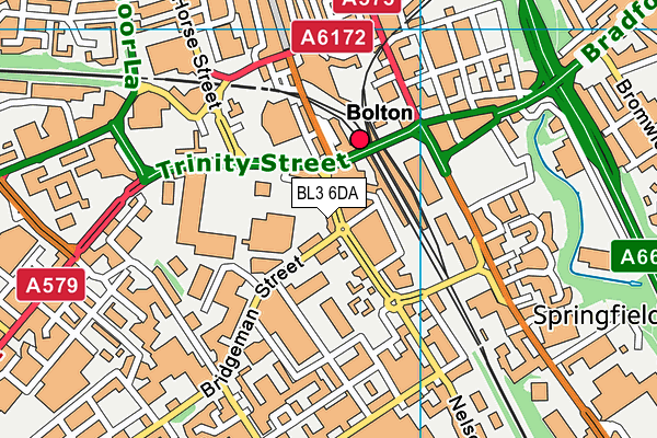 BL3 6DA map - OS VectorMap District (Ordnance Survey)