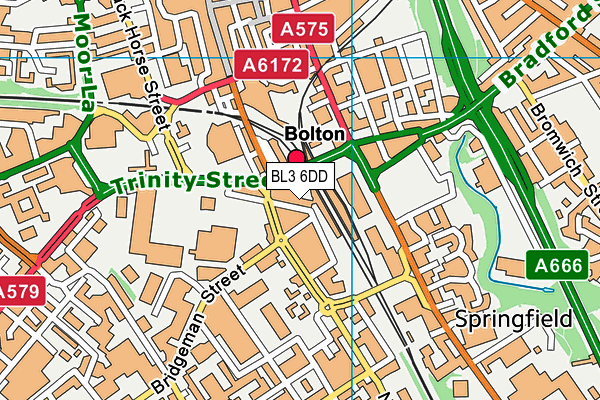 BL3 6DD map - OS VectorMap District (Ordnance Survey)