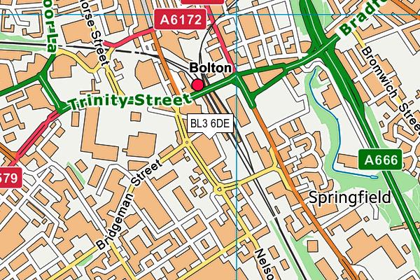 BL3 6DE map - OS VectorMap District (Ordnance Survey)