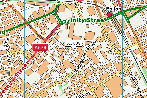 BL3 6DG map - OS VectorMap District (Ordnance Survey)