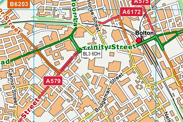 BL3 6DH map - OS VectorMap District (Ordnance Survey)