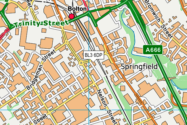 BL3 6DP map - OS VectorMap District (Ordnance Survey)