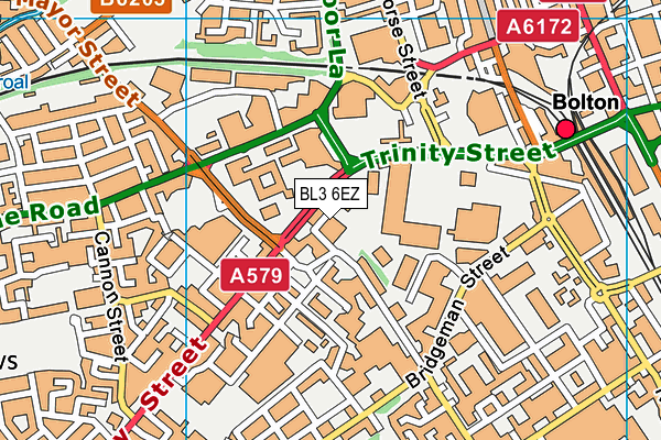 BL3 6EZ map - OS VectorMap District (Ordnance Survey)