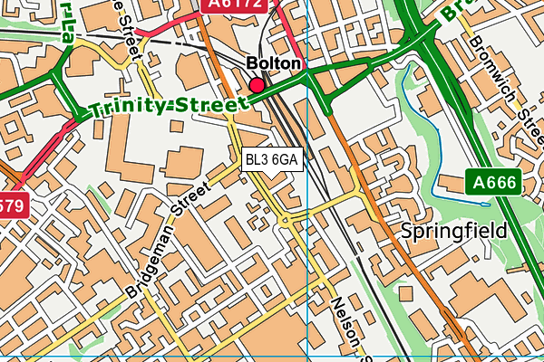 BL3 6GA map - OS VectorMap District (Ordnance Survey)