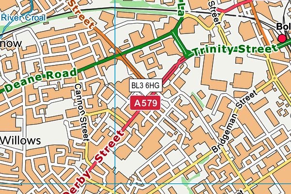 BL3 6HG map - OS VectorMap District (Ordnance Survey)
